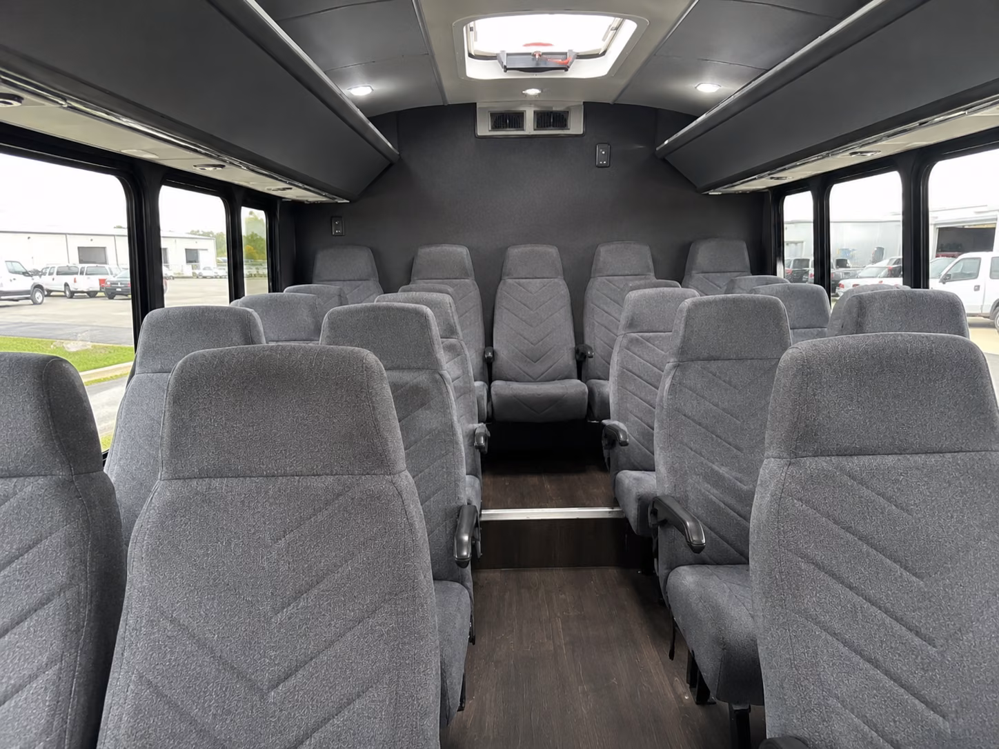north richland hills 18 passenger minibus inside