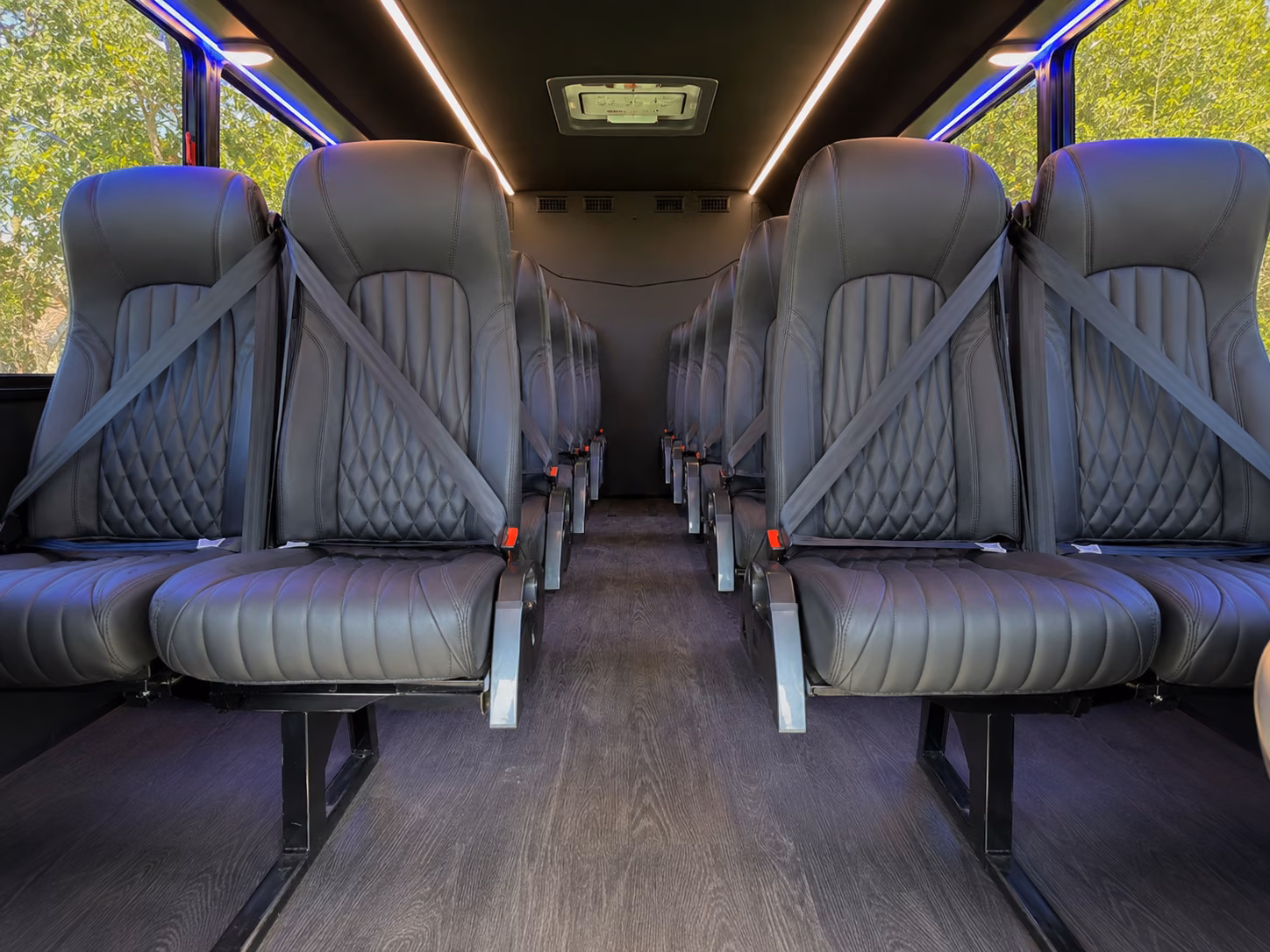 north richland hills 18 passenger minibus interior