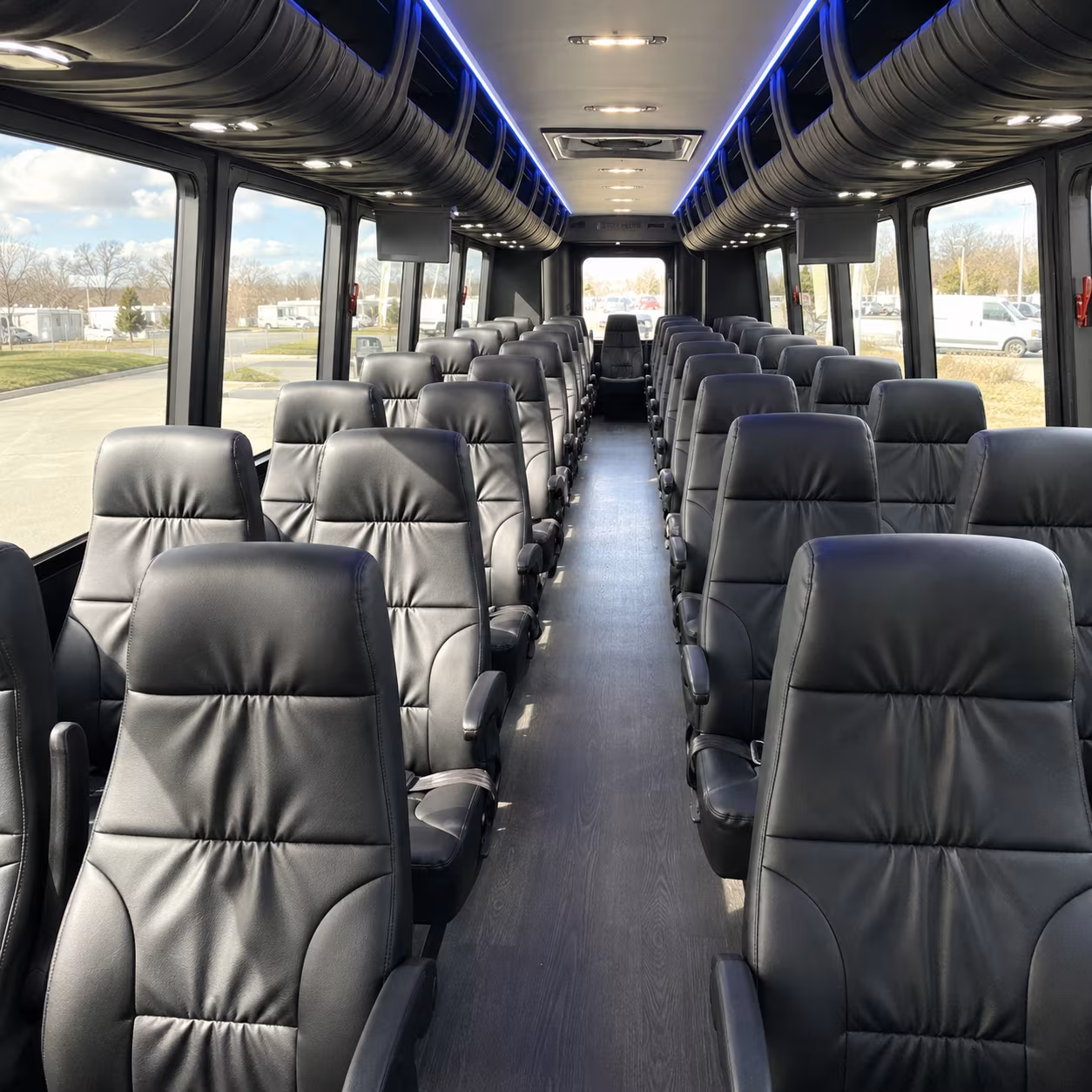 north richland hills 25 passenger minibus inside