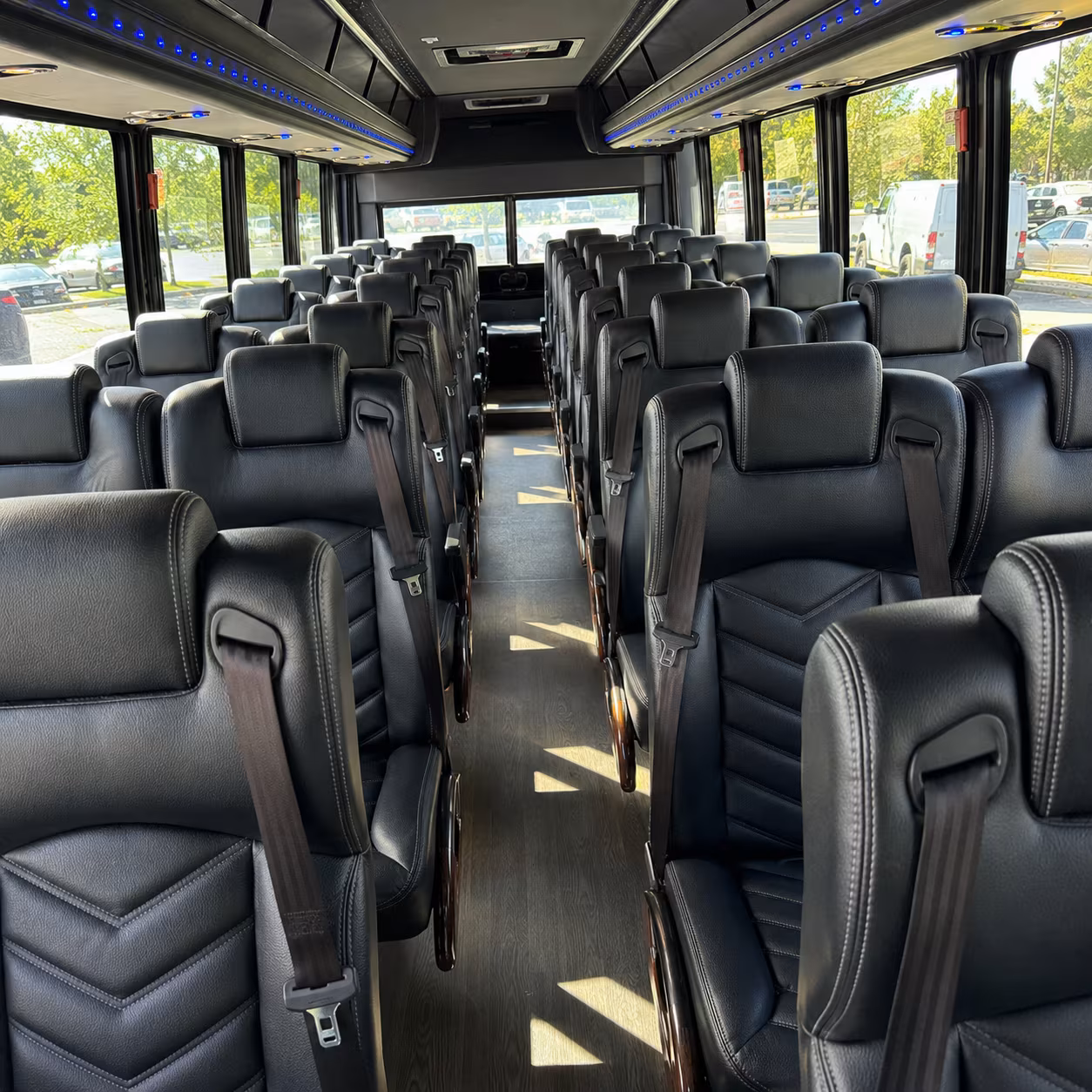 north richland hills 25 passenger minibus interior