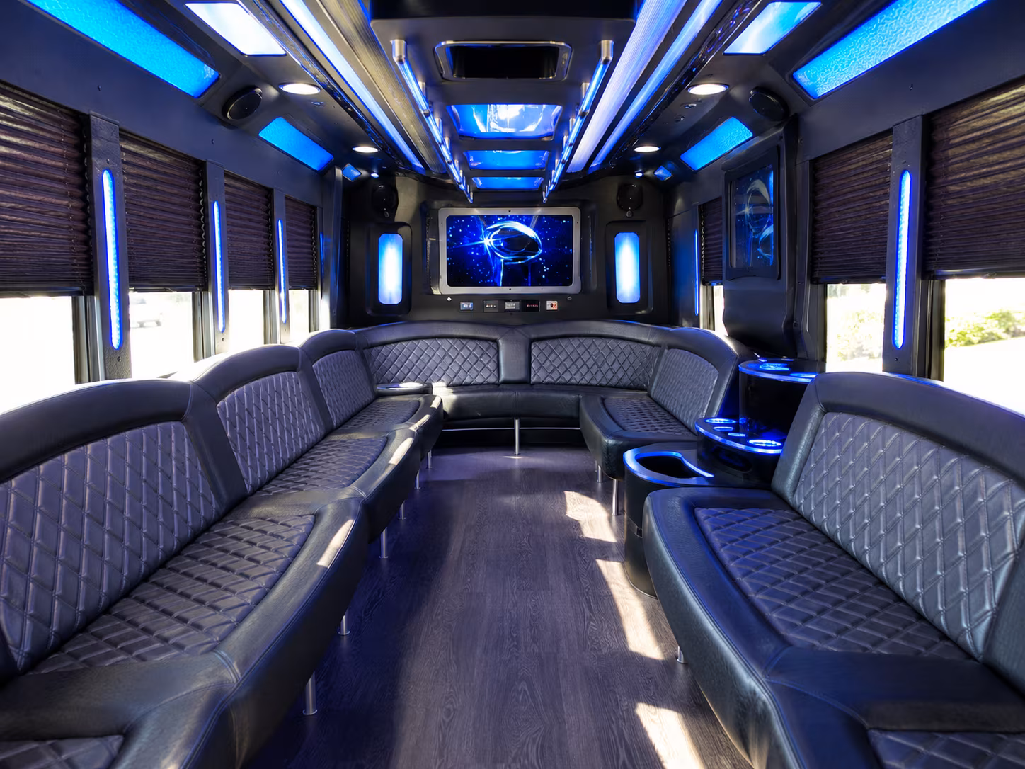 north richland hills 28 passenger party bus inside