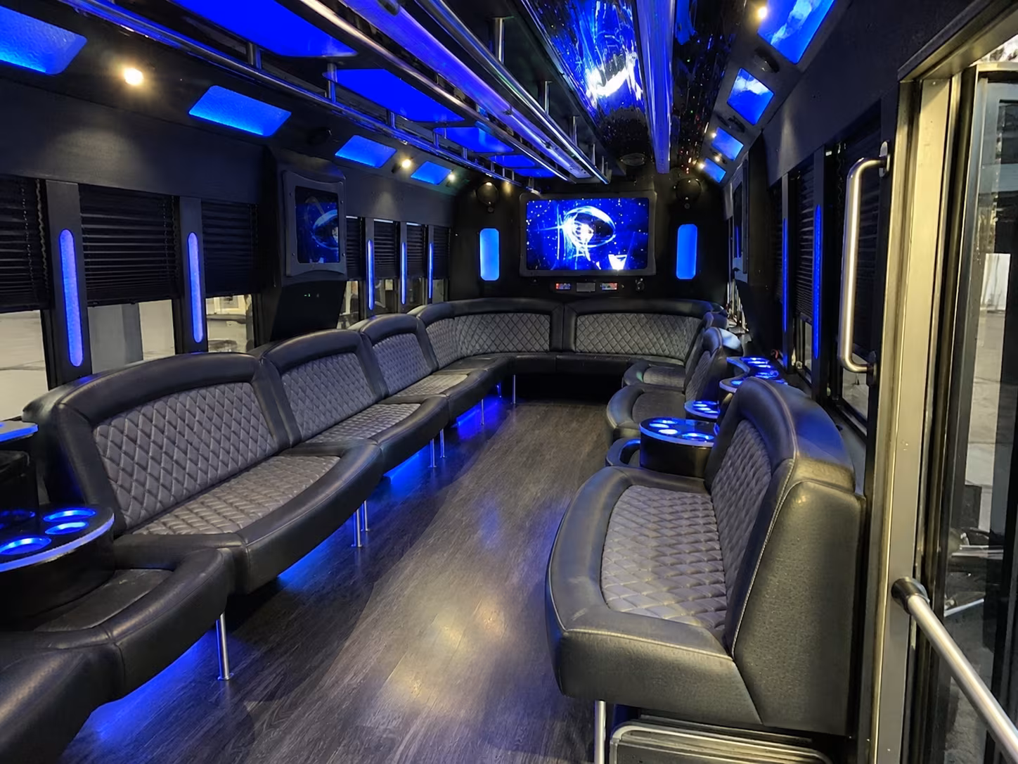 north richland hills 28 passenger party bus interior