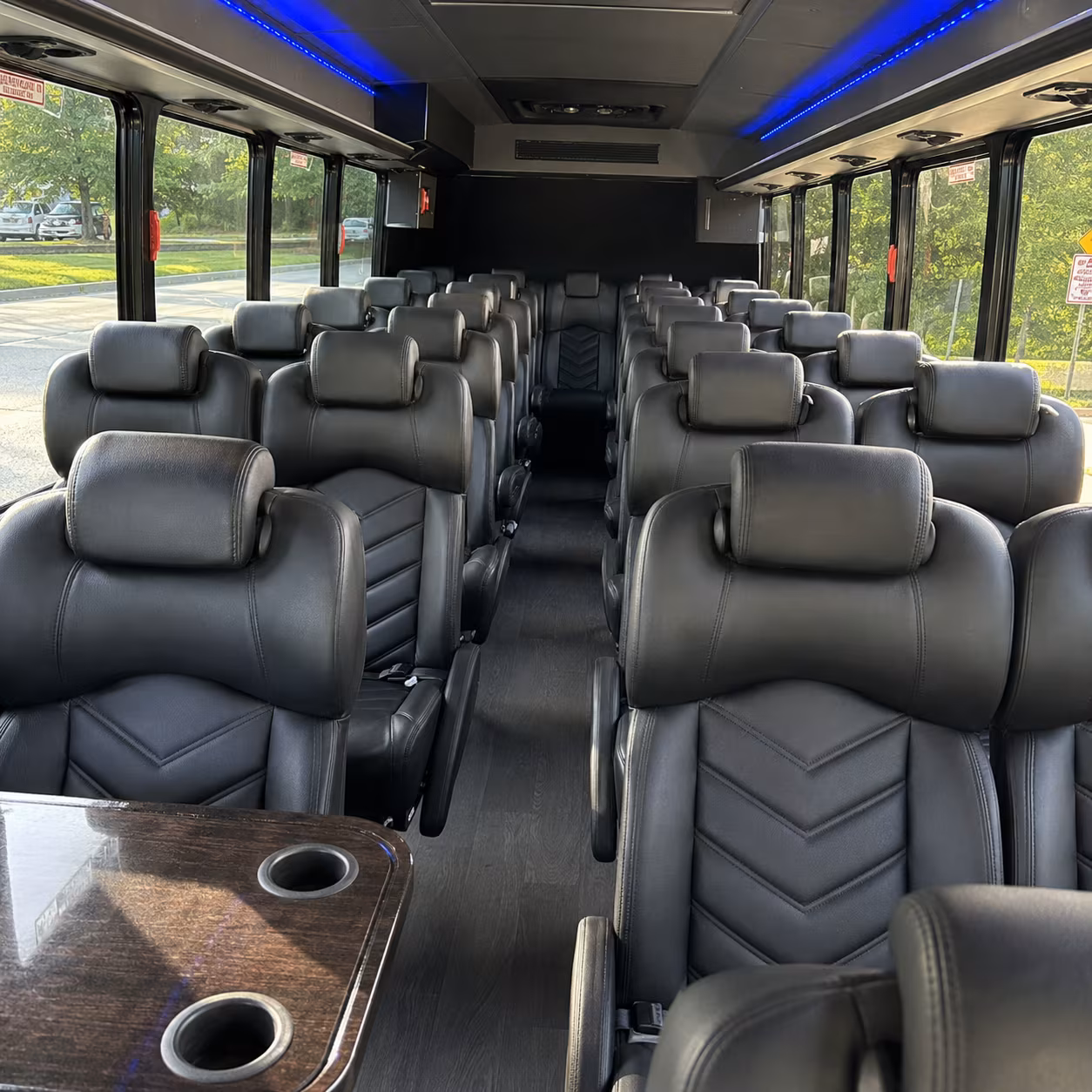 north richland hills 30 passenger minibus interior