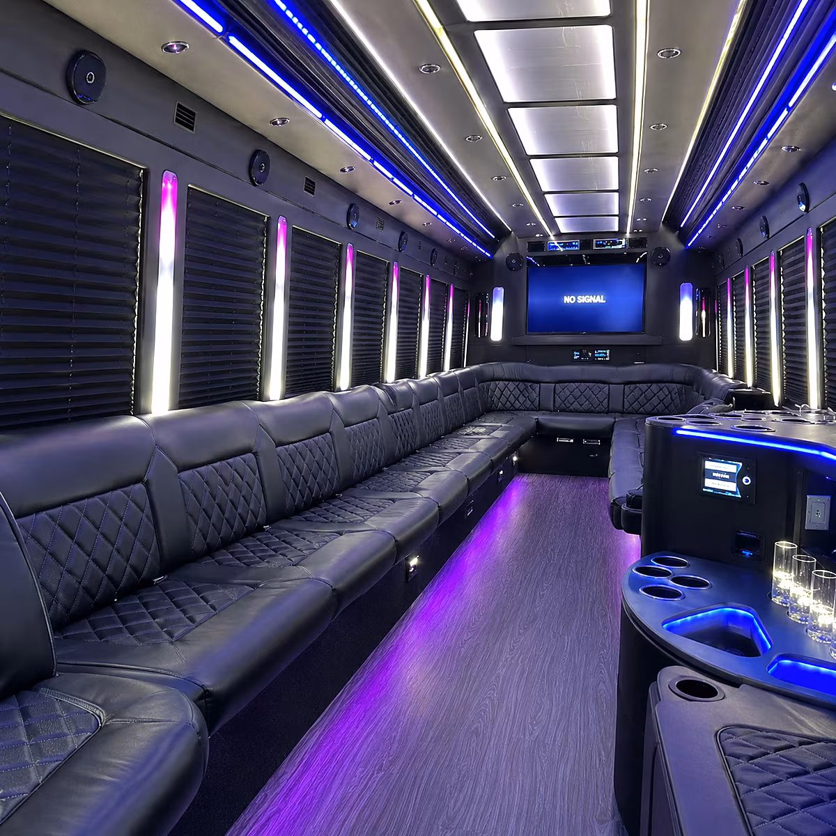 north richland hills 30 passenger party bus inside