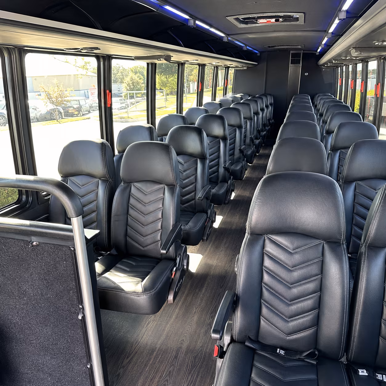 north richland hills 35 passenger minibus inside