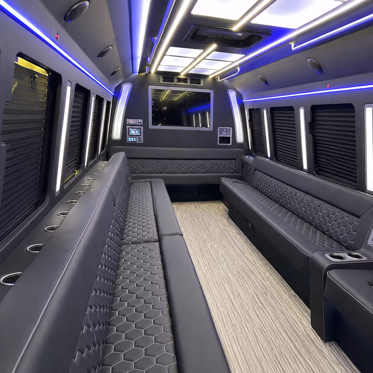 north richland hills 40 passenger party bus inside