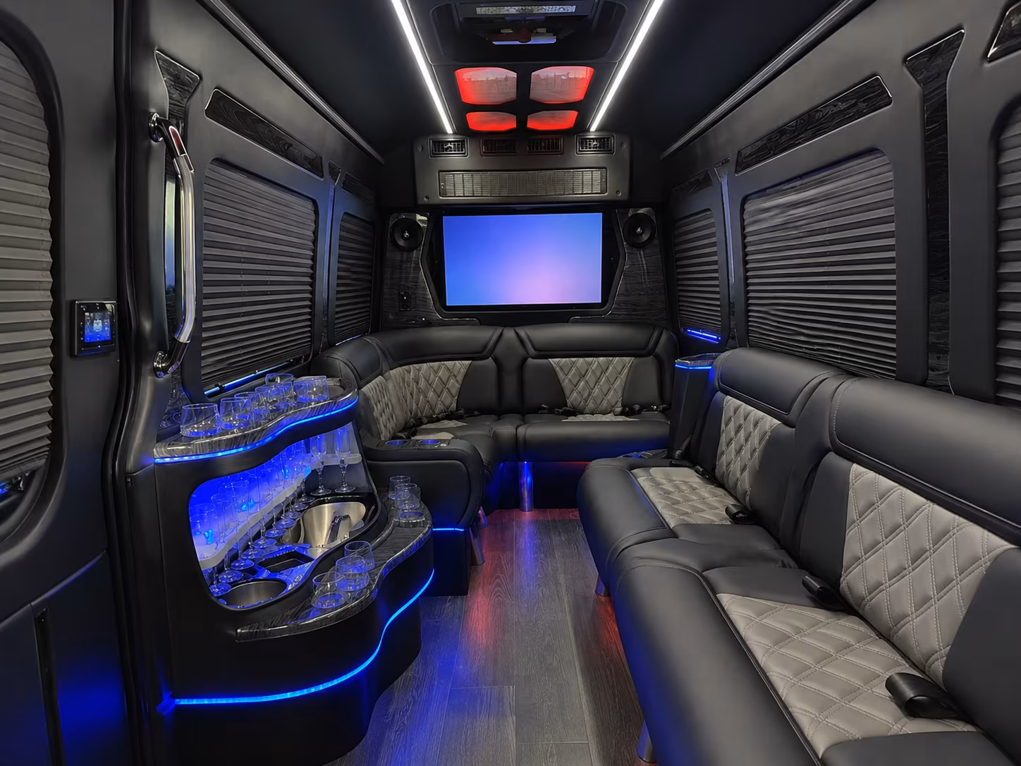 north richland hills 50 passenger party bus inside