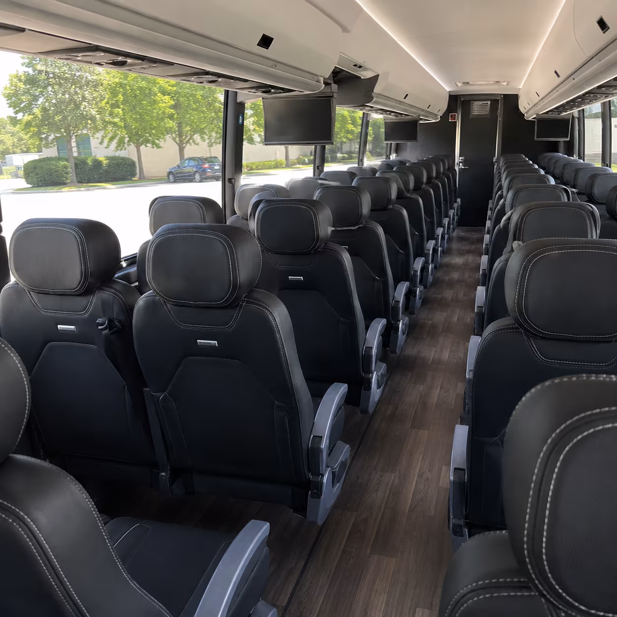 north richland hills 56 passenger charter bus interior