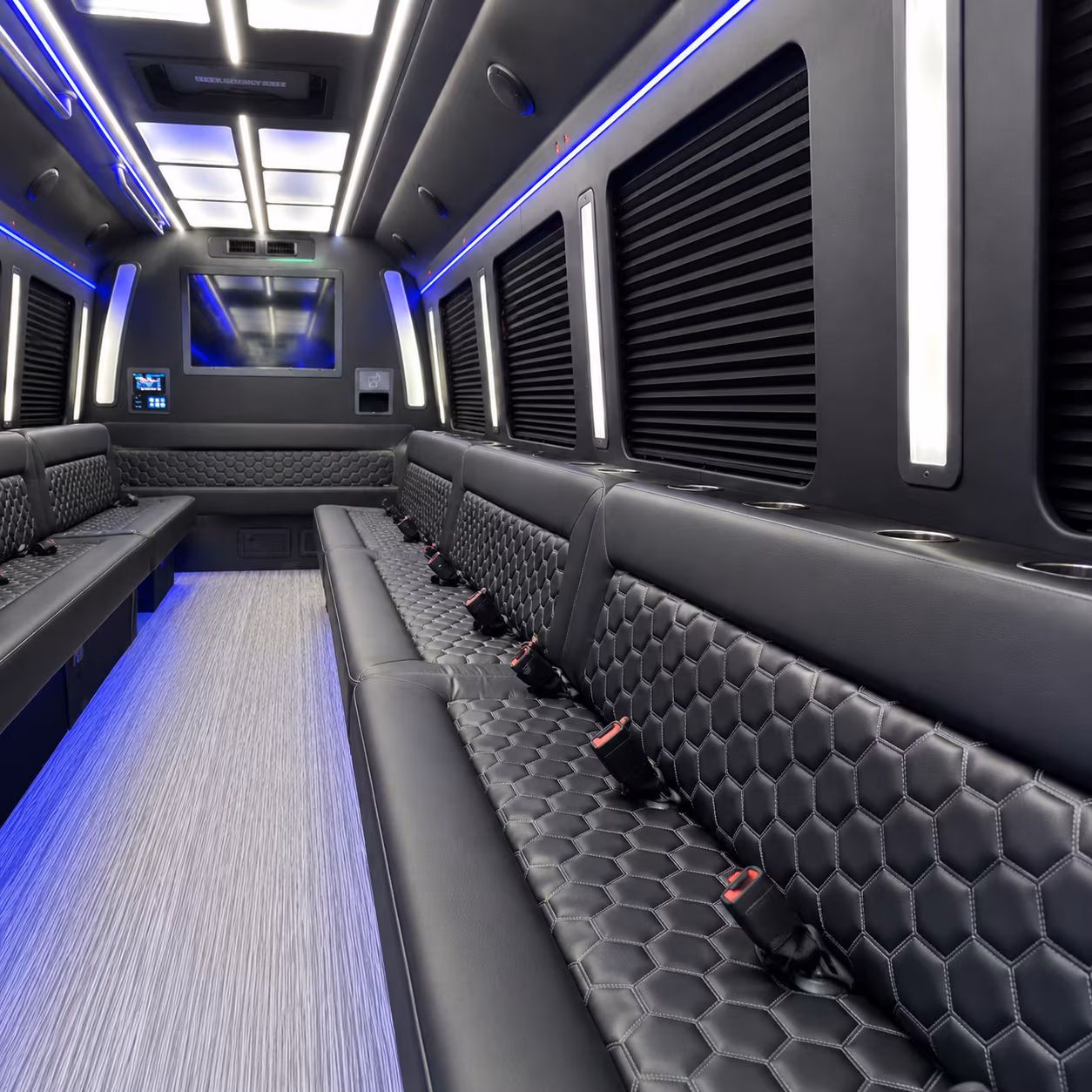 north richland hills party bus interior