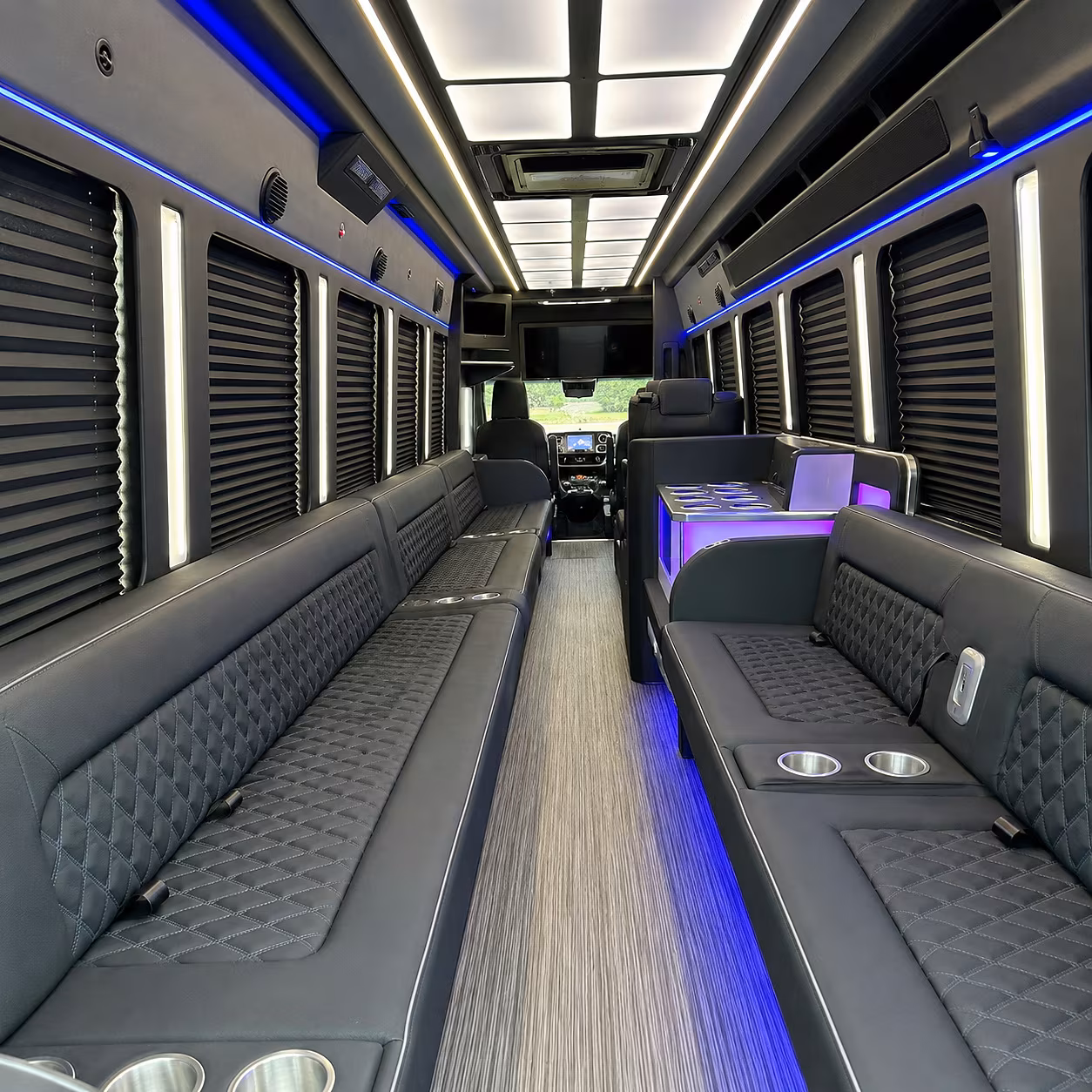 north richland hills party bus rental interior